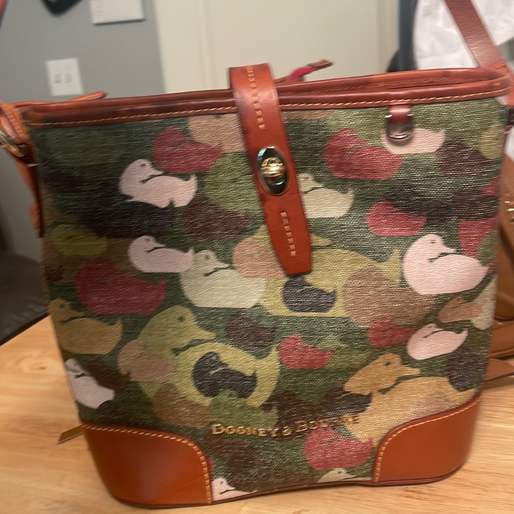 Fun Dooney and Bourke duck camo bucket bag